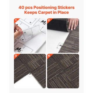 VEVOR Επαναχρησιμοποιούμενα Πλακάκια Χαλιού για Σαλόνι & Υπνοδωμάτι...