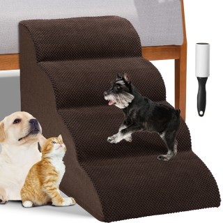 BAKAJI Καφέ Σκάλα για Κατοικίδια με 4 Σκαλοπάτια για Γάτες και Σκύ... BAKAJI Καφέ Σκάλα για Κατοικίδια με 4 Σκαλοπάτια για Γάτες και Σκύ...