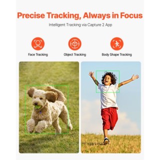 VEVOR Σταθεροποιητής Gimbal 3 Αξόνων για Κινητά με Μαγνητικό Φωτισμ...