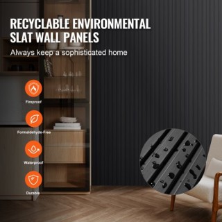 VEVOR Μαύρα Ξύλινα Ακουστικά Πάνελ 8 Τεμ 96x6 ιντσών WPCBTQBYGHL9... VEVOR Μαύρα Ξύλινα Ακουστικά Πάνελ 8 Τεμ 96x6 ιντσών WPCBTQBYGHL9...