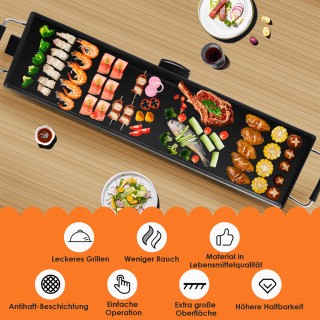 Costway Ηλεκτρική Ψησταριά 1800W με Ρυθμιζόμενη Θερμοκρασία 90x23cm... Costway Ηλεκτρική Ψησταριά 1800W με Ρυθμιζόμενη Θερμοκρασία 90x23cm...