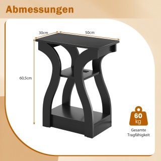 Costway Σετ 2 Τραπεζιών με Σταθμό Φόρτισης, 3 Επιπέδων Τραπεζάκι Κα... Costway Σετ 2 Τραπεζιών με Σταθμό Φόρτισης, 3 Επιπέδων Τραπεζάκι Κα...