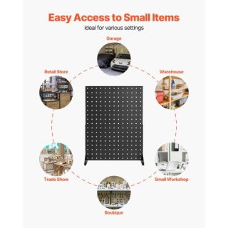 VEVOR Μαύρη Επιτραπέζια Θήκη Βιτρίνας με Πάνελ Οπών (Σετ 4 Τεμ.) ZM... VEVOR Μαύρη Επιτραπέζια Θήκη Βιτρίνας με Πάνελ Οπών (Σετ 4 Τεμ.) ZM...