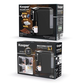 Kooper Καφετιέρα Espresso 3 σε 1 για κάψουλες, ταμπλέτες και αλεσμέ...