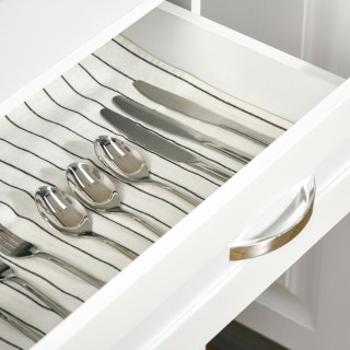 HOMCOM Κινητή Μοντέρνα Κουζίνα με 2 Ντουλάπια, Γυάλινες Πόρτες και ...