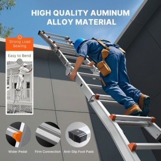 VEVOR Πολυλειτουργική Σκάλα 16.7 FT για Οικιακή Χρήση DGNAZXYST51... VEVOR Πολυλειτουργική Σκάλα 16.7 FT για Οικιακή Χρήση DGNAZXYST51...