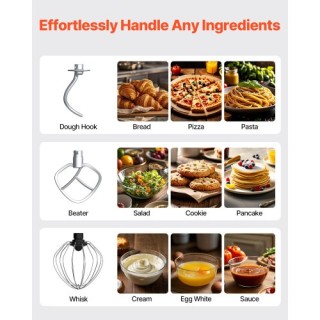 VEVOR Ηλεκτρικός Μίξερ Ζύμης 6 Λίτρων, 1400W, 6 + P Ταχύτητες, Μαγι... VEVOR Ηλεκτρικός Μίξερ Ζύμης 6 Λίτρων, 1400W, 6 + P Ταχύτητες, Μαγι...