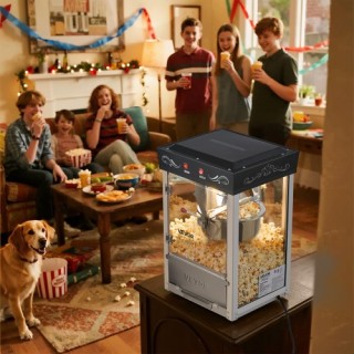 VEVOR Επιτραπέζια Μηχανή Ποπ Κορν 800W με Κάδο 0.2kg Μαύρο TSBMHJHS...