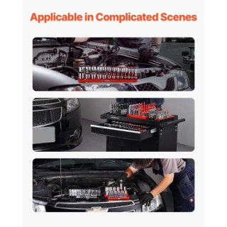 VEVOR  Σετ Οργάνωσης Καρυδιών 8τμχ Μαύρο & Κόκκινο για Μετρικό SAE ...