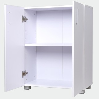 BAKAJI Κινητό ντουλάπι με διπλή πόρτα 2 ράφια ντουλάπι κουζίνας μπ... BAKAJI Κινητό ντουλάπι με διπλή πόρτα 2 ράφια ντουλάπι κουζίνας μπ...