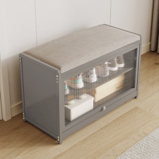 BAKAJI Παπουτσοθήκη με Κάθισμα Γκρι 1 Πόρτα Εξοικονόμησης Χώρου με ... BAKAJI Παπουτσοθήκη με Κάθισμα Γκρι 1 Πόρτα Εξοικονόμησης Χώρου με ...