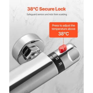 VEVOR Θερμοστατική Βαλβίδα Ντους Χρωμιωμένη YXFDKHDSHWWKR0M3C001V0