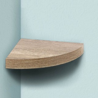 BAKAJI  Γωνιακό Ράφι Τοίχου από Ξύλο MDF Δρυς 24x4cm  02835181