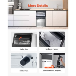 VEVOR Εμπορική Παγομηχανή Ελεύθερης Τοποθέτησης 110lbs/24H SYYTSFBZ...