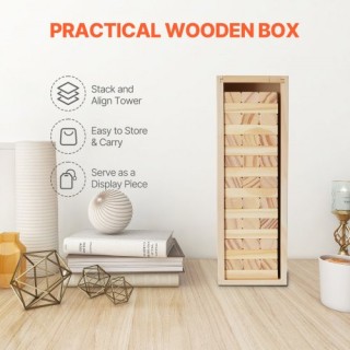 VEVOR Παιχνίδι Πύργος από Ξύλινα Τουβλάκια: 54 Κομμάτια από Πεύκο σ... VEVOR Παιχνίδι Πύργος από Ξύλινα Τουβλάκια: 54 Κομμάτια από Πεύκο σ...