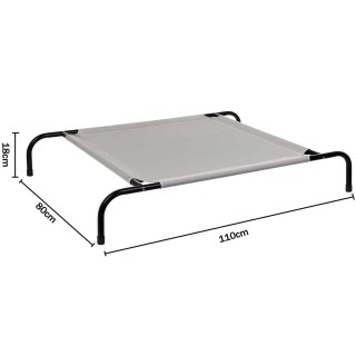 BAKAJI Άνετο Μεταλλικό και Υφασμάτινο Κρεβάτι για Σκύλους & Γάτες 1...