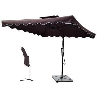 BAKAJI Ομπρελόνι Κήπου Αποκεντρωμένο 2,5 μτ Καφέ με εκκρεμές Μεταλ... BAKAJI Ομπρελόνι Κήπου Αποκεντρωμένο 2,5 μτ Καφέ με εκκρεμές Μεταλ...