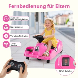 Costway Ροζ Παιδικό Ηλεκτρονικό Drift Kart 12V με 3 σε 1 Δράση και... Costway Ροζ Παιδικό Ηλεκτρονικό Drift Kart 12V με 3 σε 1 Δράση και...