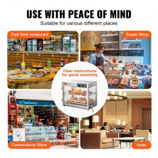 Επαγγελματική Θερμαινόμενη Βιτρίνα 2 Επιπέδων VEVOR  TYZSJ2C20YC0JN...