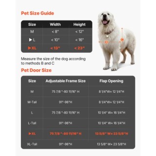 VEVOR Πόρτα Κατοικίδιων για Συρόμενη Τζαμαρία, Ρυθμιζόμενο Ύψος 192... VEVOR Πόρτα Κατοικίδιων για Συρόμενη Τζαμαρία, Ρυθμιζόμενο Ύψος 192...