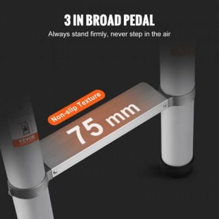 Τηλεσκοπική Σκάλα Αλουμινίου VEVOR 15 ft Πολλαπλών Χρήσεων  SSLTQL1...