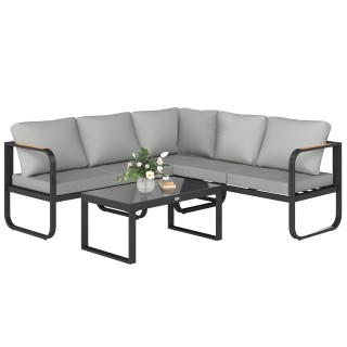 Outsunny Σετ Εξωτερικού Χώρου 3 Τεμαχίων με Καναπέ 3 Θέσεων Μετατρέ... Outsunny Σετ Εξωτερικού Χώρου 3 Τεμαχίων με Καναπέ 3 Θέσεων Μετατρέ...