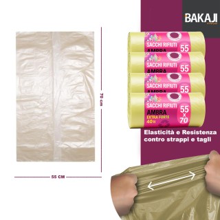 BAKAJI 150 x Διάφανες Μεγάλες και Ανθεκτικές Σακούλες Σκουπιδιών Άμ... BAKAJI 150 x Διάφανες Μεγάλες και Ανθεκτικές Σακούλες Σκουπιδιών Άμ...