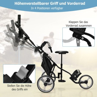 Costway Πρακτικό Καρότσι Γκολφ με Ρυθμιζόμενο Κάθισμα και Αποθηκευ... Costway Πρακτικό Καρότσι Γκολφ με Ρυθμιζόμενο Κάθισμα και Αποθηκευ...