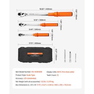 VEVOR Σετ Καστάνιας Ροπής 3 Τεμαχίων 1/4 3/8 1/2 Ίντσας Διπλής Κατε... VEVOR Σετ Καστάνιας Ροπής 3 Τεμαχίων 1/4 3/8 1/2 Ίντσας Διπλής Κατε...