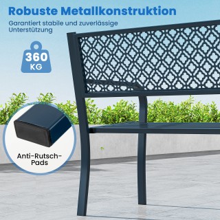 Costway Μπλε Μεταλλικός Διθέσιος Κήπος με Πλάτη NP12196NY Costway Μπλε Μεταλλικός Διθέσιος Κήπος με Πλάτη NP12196NY