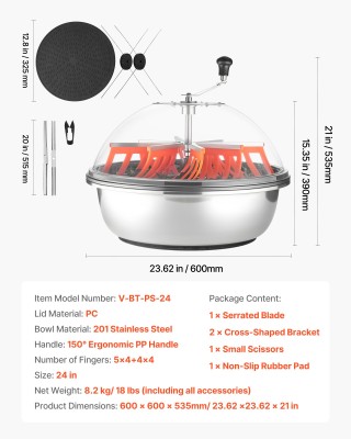 VEVOR Χειροκίνητος Κοπτικός Μηχανισμός Φύλλων 600mm SDKSCJ24YCSDM4M...