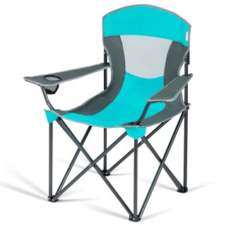 Costway Ανθεκτική Καρέκλα Κάμπινγκ με Σκίαστρο 90 x 72 x 150 cm Τυρ...