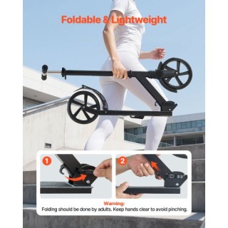 VEVOR Παιδικό Πατίνι 2 Τροχών με Ρυθμιζόμενο Τιμόνι, Μαύρο JTHBC2L8... VEVOR Παιδικό Πατίνι 2 Τροχών με Ρυθμιζόμενο Τιμόνι, Μαύρο JTHBC2L8...