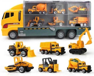 BAKAJI Φορτηγό Μεταφοράς με 6 Οχήματα Εργασίας Παιχνίδι για Παιδιά... BAKAJI Φορτηγό Μεταφοράς με 6 Οχήματα Εργασίας Παιχνίδι για Παιδιά...