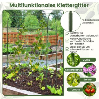 Costway  Υπερυψωμένο Παρτέρι με Πέργκολα για Κηπουρική - Πολυλειτου...