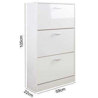 BAKAJI Παπουτσοθήκη 3 Πόρτες Ράφια Διπλού Βάθους σε Ξύλο 59x22x105... BAKAJI Παπουτσοθήκη 3 Πόρτες Ράφια Διπλού Βάθους σε Ξύλο 59x22x105...