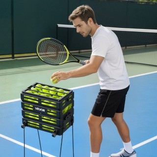 VEVOR Καλάθι Συλλογής Μπαλών Τένις και Pickleball με Ρόδες, Χωρητικ...
