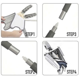 Τηλεσκοπική Σφουγγαρίστρα Twist με Περιστρεφόμενη Κεφαλή 360° BN563...