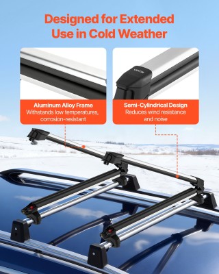 VEVOR Σχάρα Οροφής για Σκι & Snowboard - Μεταφέρει έως 6 Ζεύγη Σκι ...