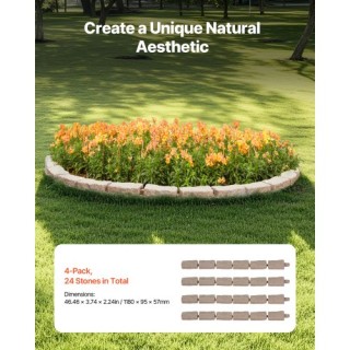 VEVOR Περίγραμμα Κήπου με Ψευδοπέτρα για Μονοπάτια RZSPZXCCZS00MU8Y3V0