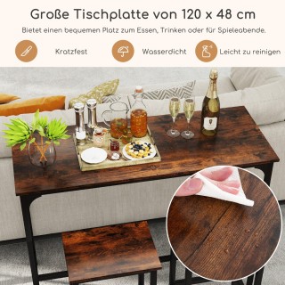 Σετ Ψηλού Τραπεζιού 3 Τεμαχίων με Ρουστίκ Βιομηχανικό Στυλ και Μετα... Σετ Ψηλού Τραπεζιού 3 Τεμαχίων με Ρουστίκ Βιομηχανικό Στυλ και Μετα...