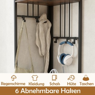 Costway Πολυλειτουργική Γωνιακή Κρεμάστρα Ρούχων με Ράφι Παπουτσιών... Costway Πολυλειτουργική Γωνιακή Κρεμάστρα Ρούχων με Ράφι Παπουτσιών...