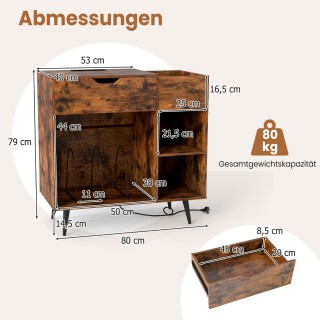 Costway Πολυλειτουργική Βάση Πικάπ 79,5 x 40 x 79 cm με Ενσωματωμέν... Costway Πολυλειτουργική Βάση Πικάπ 79,5 x 40 x 79 cm με Ενσωματωμέν...