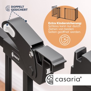 Μεταλλικό Προστατευτικό Τζακιού 306x76.5cm Μαύρο 109714 Casaria