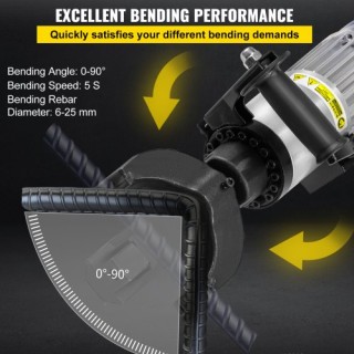 VEVOR Ηλεκτρική Υδραυλική Μηχανή Κάμψης Οπλισμού 1500W έως 25mm ST... VEVOR Ηλεκτρική Υδραυλική Μηχανή Κάμψης Οπλισμού 1500W έως 25mm ST...