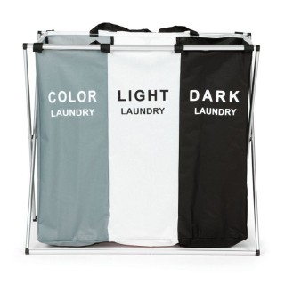 Καλάθι Απλύτων με 3 Υφασμάτινες Τσάντες PJJLB0408 MODERNHOME Καλάθι Απλύτων με 3 Υφασμάτινες Τσάντες PJJLB0408 MODERNHOME