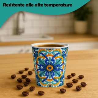 Shally Dogan 2000 Μονόχρηστα Ποτηράκια Καφέ με Διακόσμηση Μαϊολ...