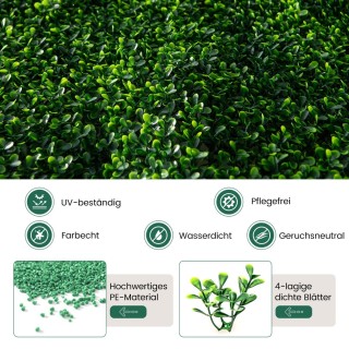 Costway Τεχνητός Φράχτης Μπουξού 3m² με 12 Πάνελ 50x50cm - Ρεαλιστ... Costway Τεχνητός Φράχτης Μπουξού 3m² με 12 Πάνελ 50x50cm - Ρεαλιστ...