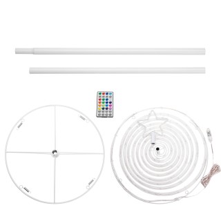 BAKAJI  Φωτεινό Χριστουγεννιάτικο Δέντρο 200 LED Φώτα Σπείρα για Εσ...