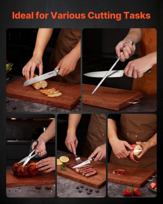 VEVOR Σετ Μαχαιριών Κουζίνας 15 τμχ με Μπλοκ και Ακονιστήρα από Ανο... VEVOR Σετ Μαχαιριών Κουζίνας 15 τμχ με Μπλοκ και Ακονιστήρα από Ανο...